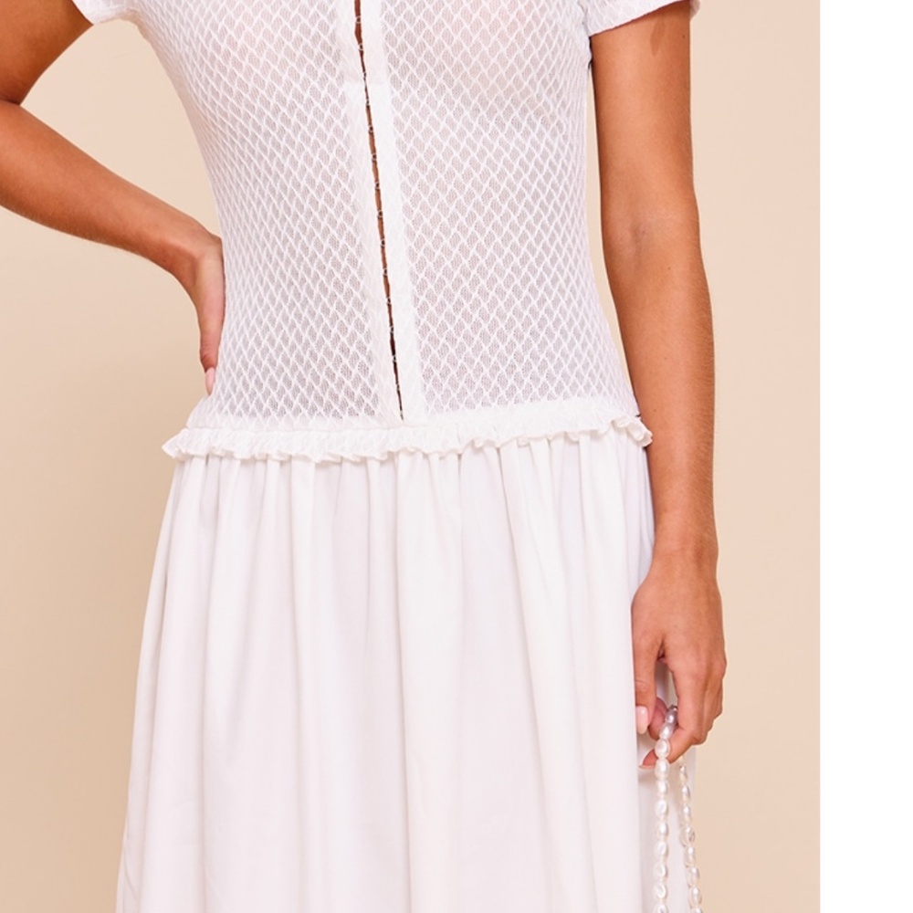 NWT pretty little thing hook and eye closure drop waist maxi dress - Picture 4 of 6